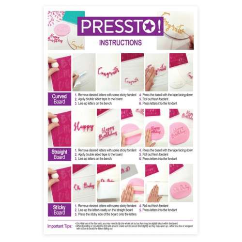 Pressto Alphabet and Number Embosser Set - Fabulous